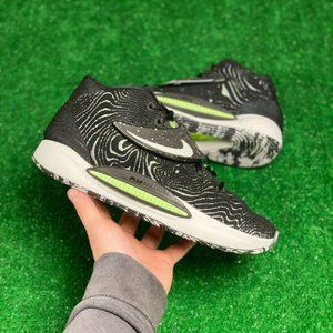 Nike KD14 Mid Mens Basketball Shoes Black Lime Glow CW3935-005 Sz 8
